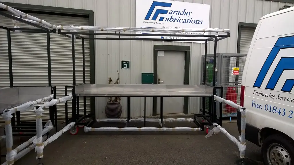 Completed bespoke fabrication outside the Faraday Fabrications workshop