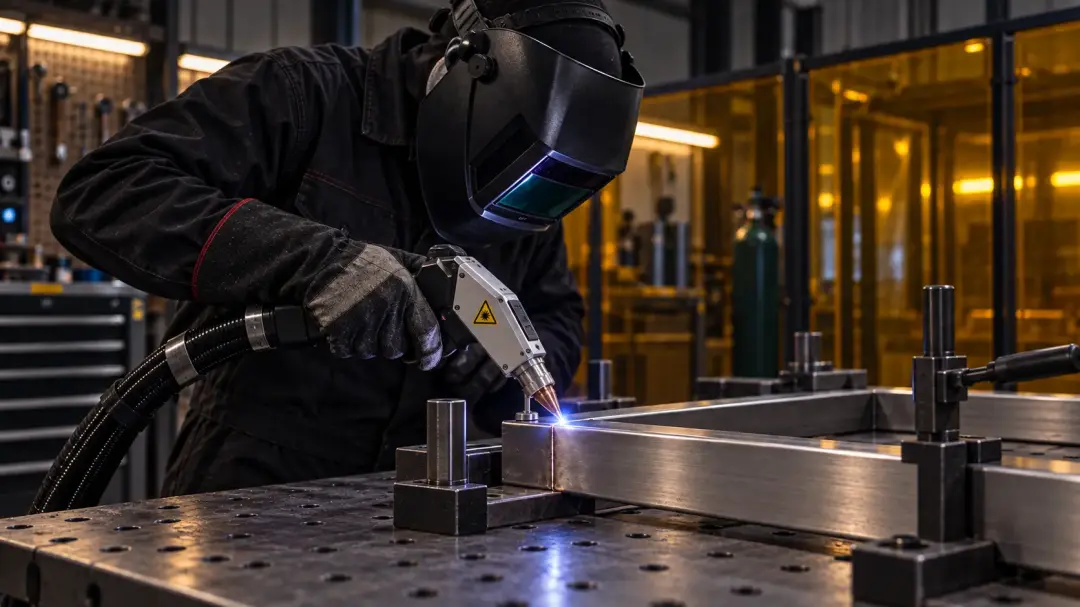 Precision handheld laser welding in the workshop