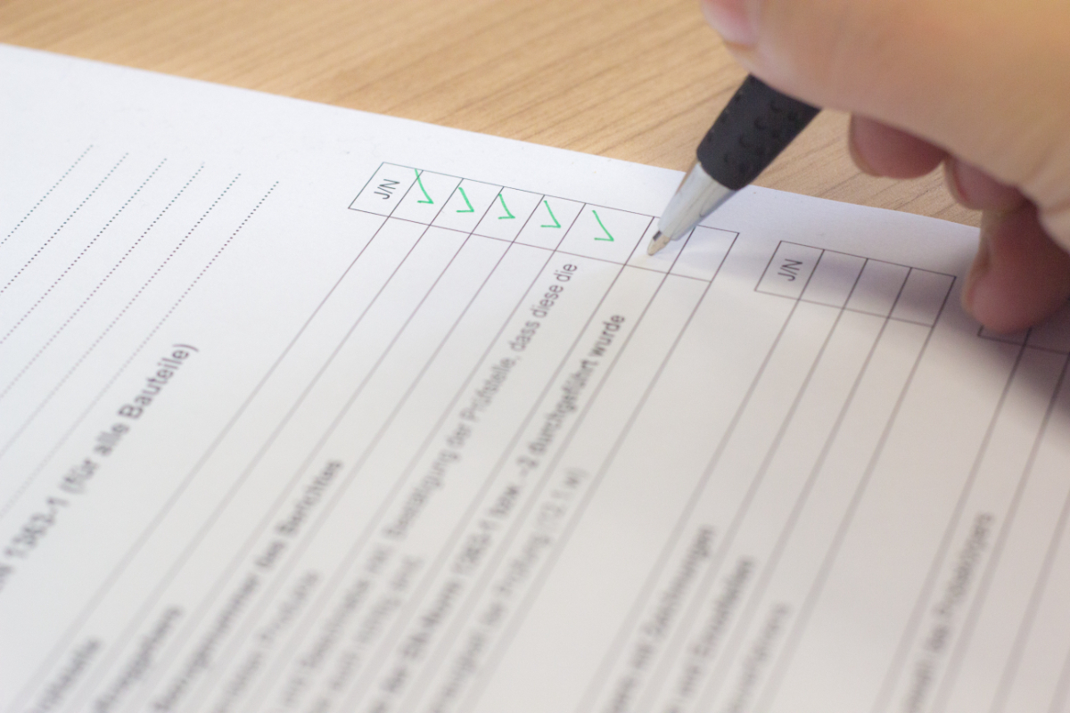 Standards checklist